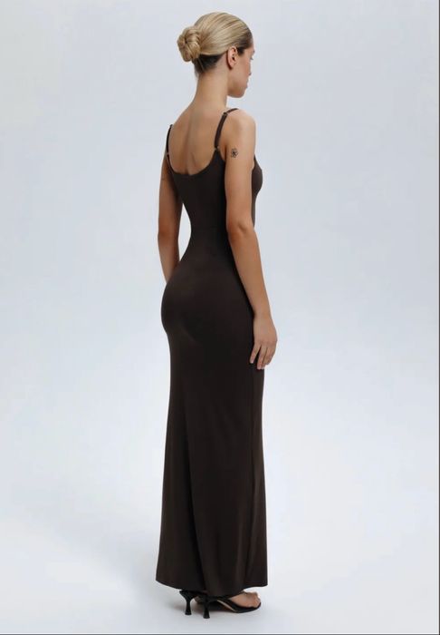 Сукня на брителях міді максі skims papaya