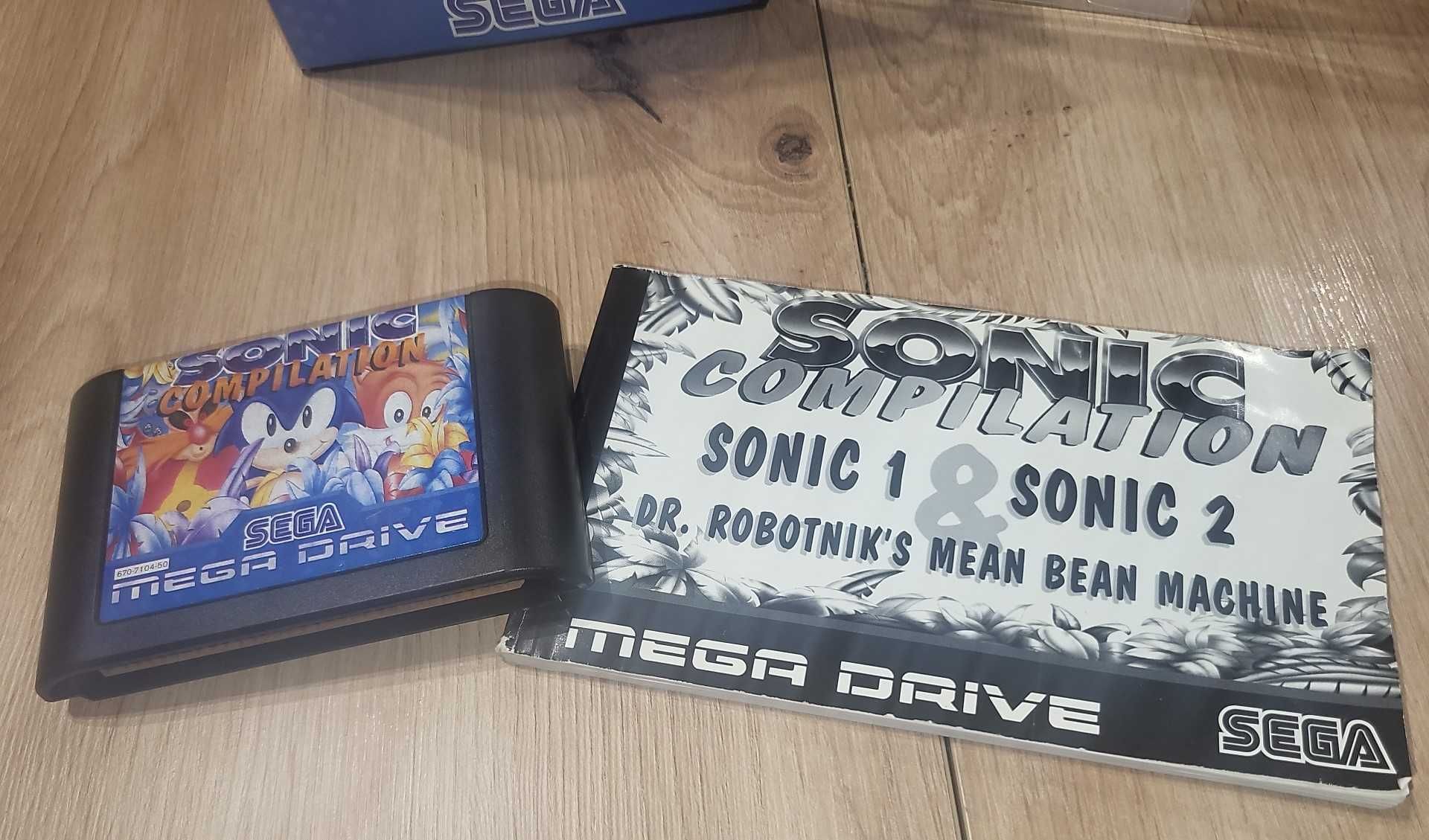 Gra Sonic Compilation - SEGA Mega Drive - BDB- stan Komplet +Protektor