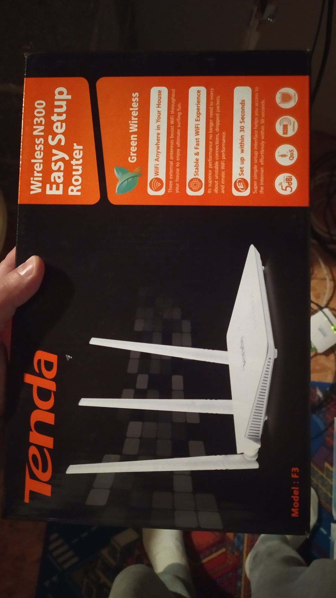 Router Tenda F3. Wifi zestaw w pudełku.