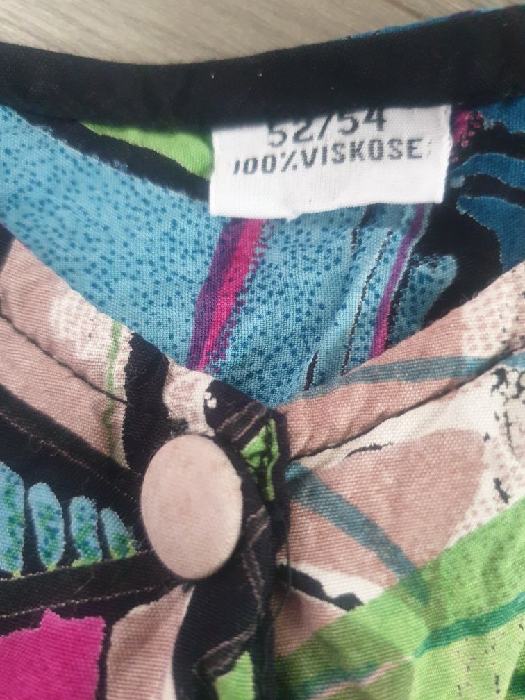 Bluzka koszula damska 3XL 52/54 wzorzysta kolorowa