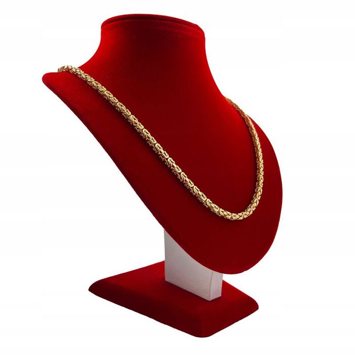 Złoty Łańcuszek Męski Splot Królewski Gruby / Szeroki Srebro 925 + Gra