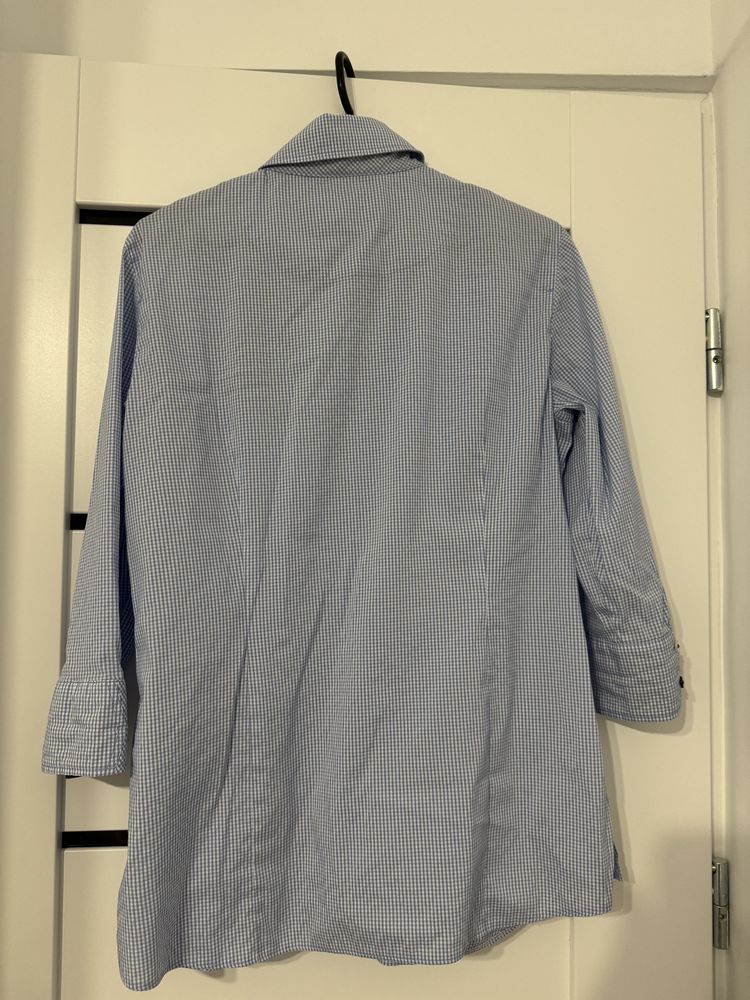 Koszula w kratę basic fit niebieska biała gerry weber edition 40 L