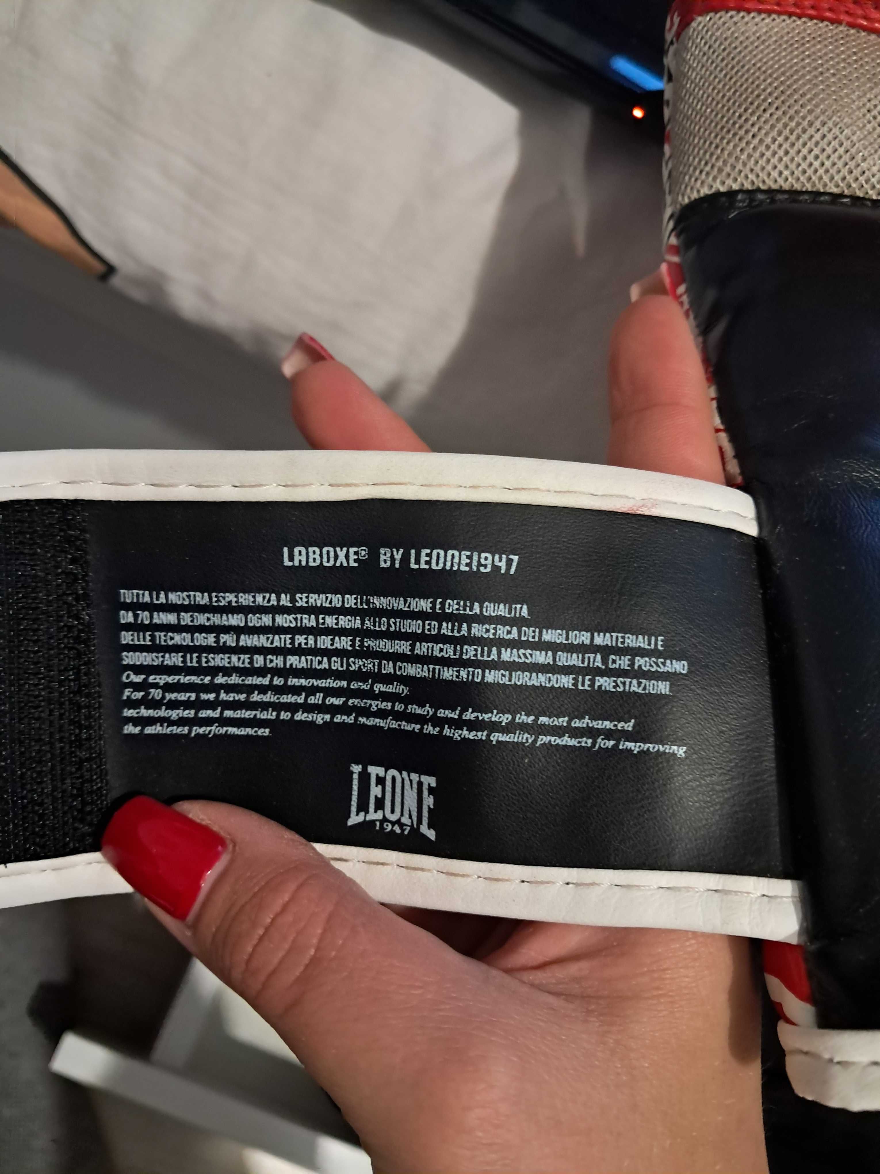 Rękawice bokserskie dziecięce LEONE 1947 Patch black/red