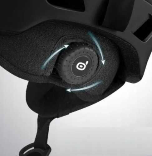 Kask Narciarski z Wizjerem i Goglami ODOLAND Czarny 57-59cm Roz. M