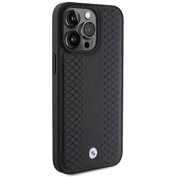 Etui BMW Leather Diamond Pattern na iPhone 15 Pro Max - czarne