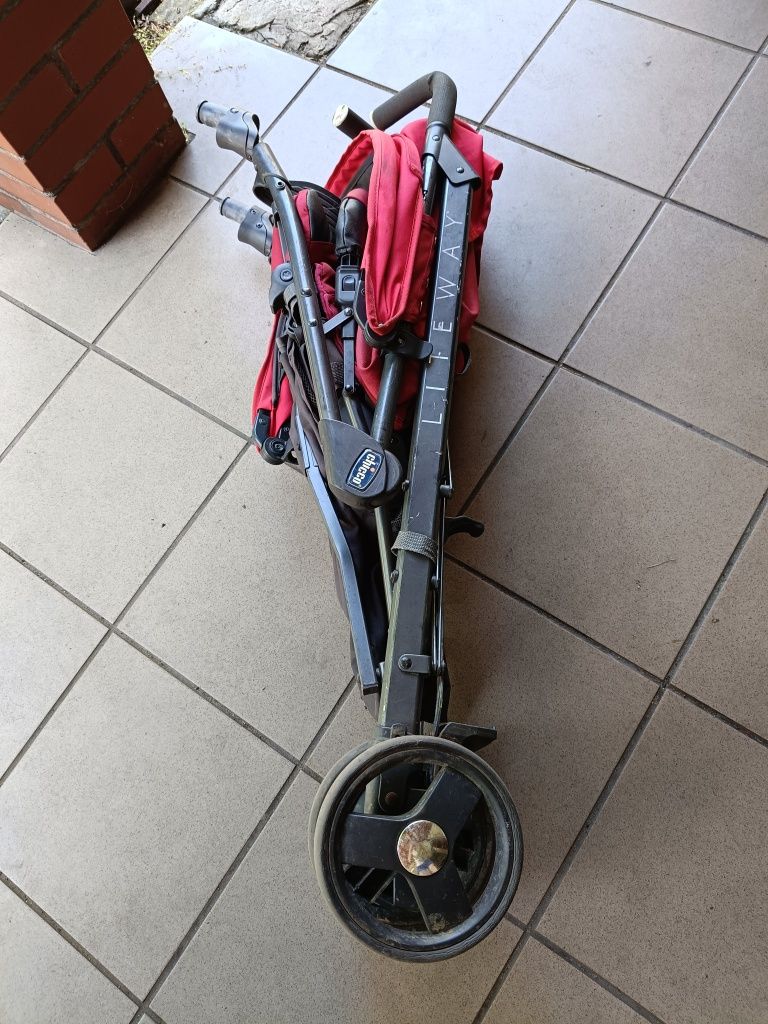 Wózek spacerówka Chicco lite way parasolka, laska