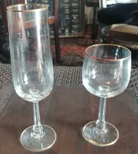 Serviço copos de cristal completo, sem uso (ainda em caixas)