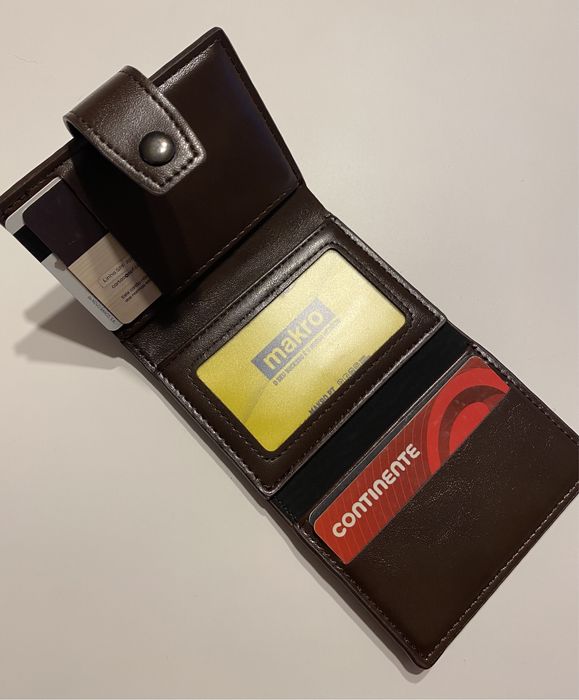 Carteira porta cartões RFID anti-roubo minimalista