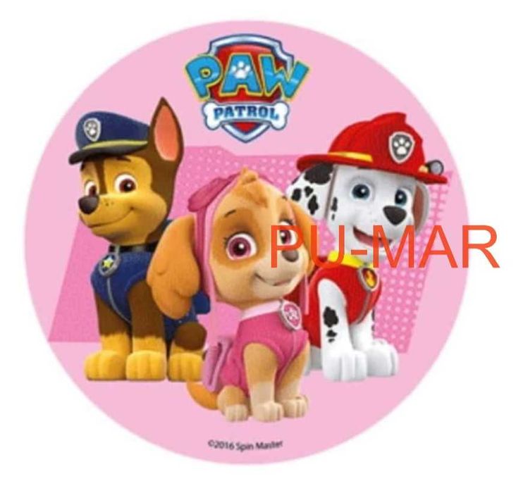 Opłatek na tort Urodziny Psi Patrol