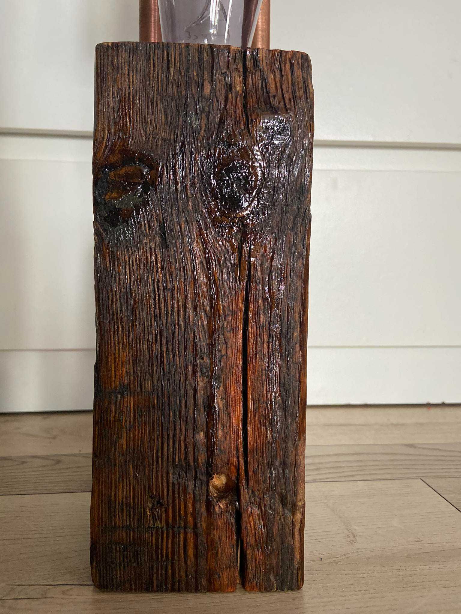 Handmade Rustic Wood Lamp