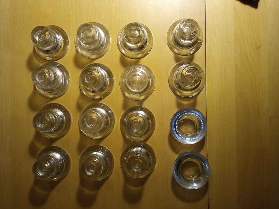 Świeczniki szklane 16 szt