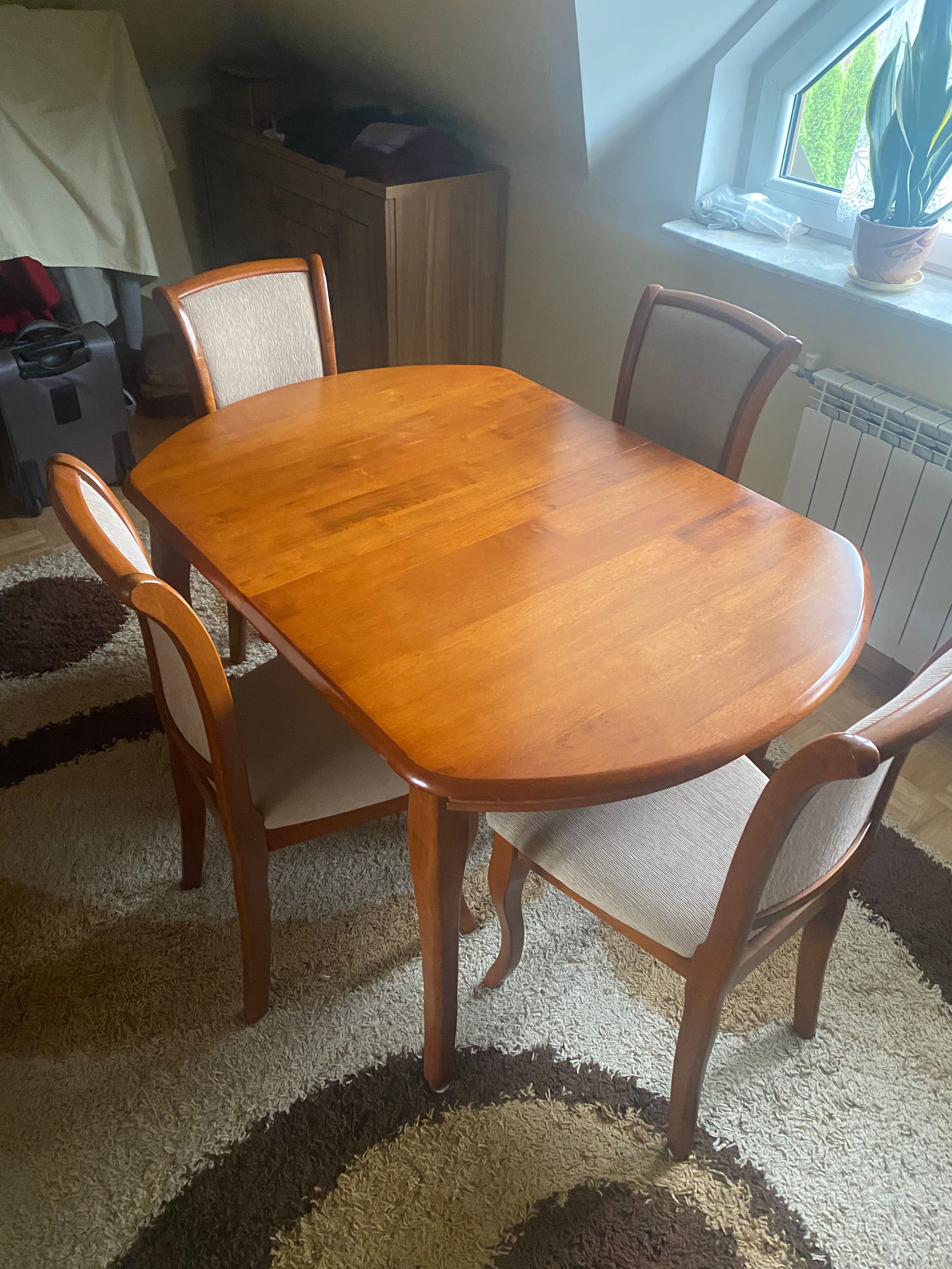 Stół rozkładany+ 6 krzeseł