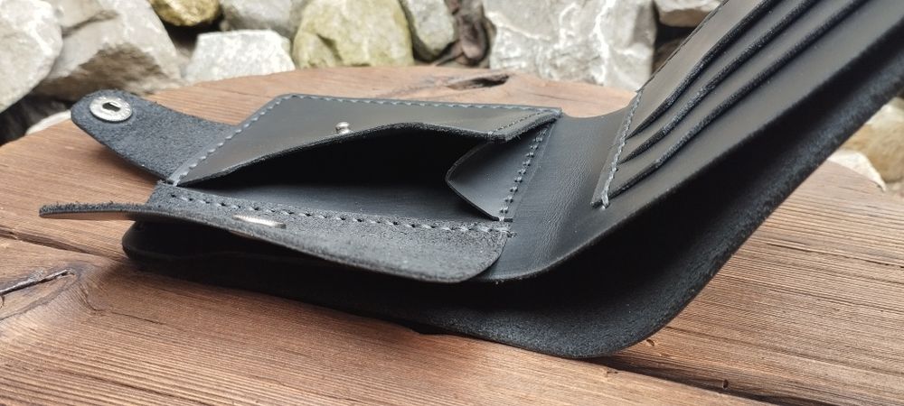 Чоловічий шкіряний гаманець. Гаманець з натуральної шкіри ВРХ