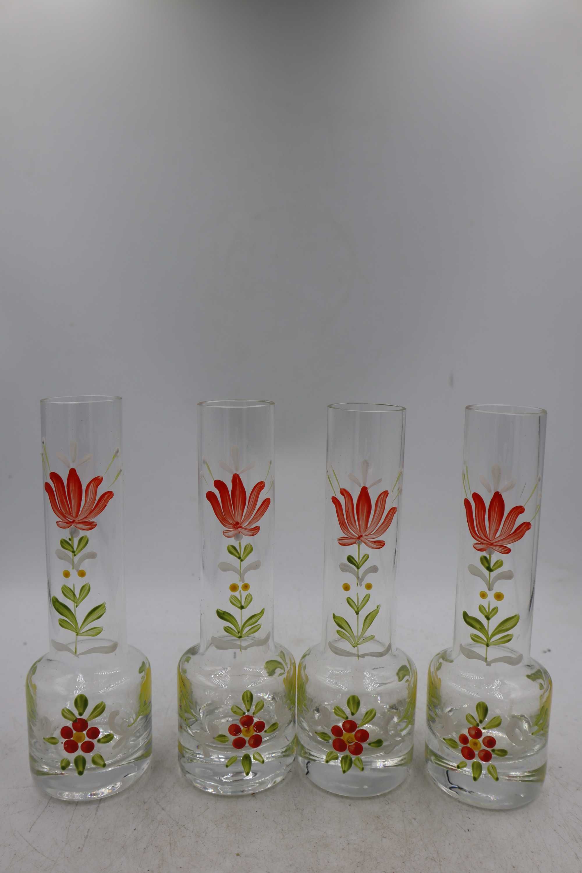 Kieliszek szklany ręcznie malowany kwiaty B41/042821