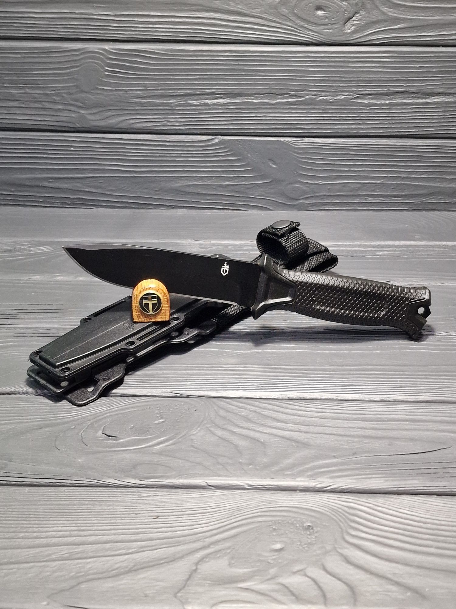 Тактический Нож Gerber STRONGARM Fixe/чёрный/с гравировкой.