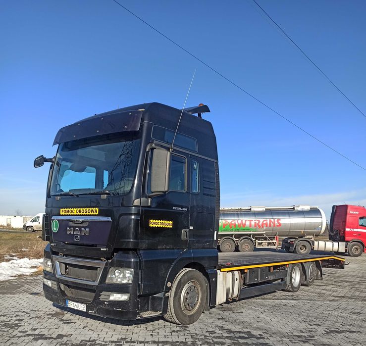 Man TGX euro 5 440km pomoc drogowa auto laweta 8.4m