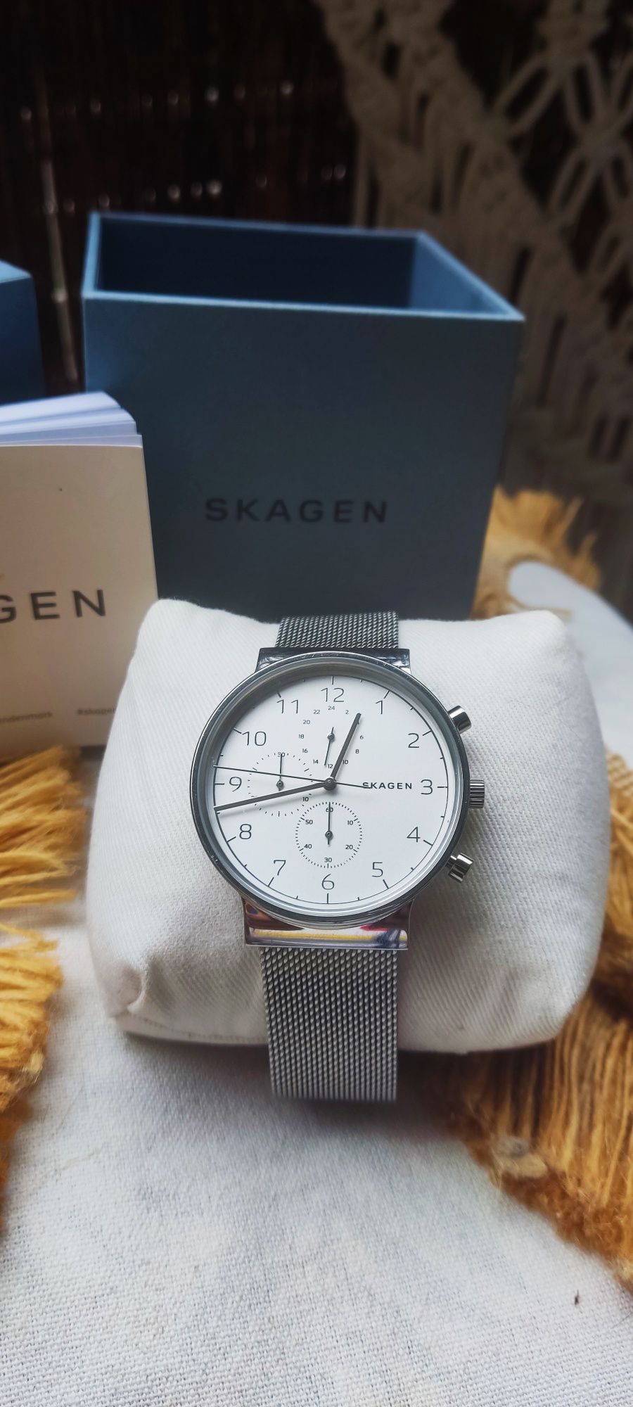 Zegarek bransoletka srebrny damski SKAGEN