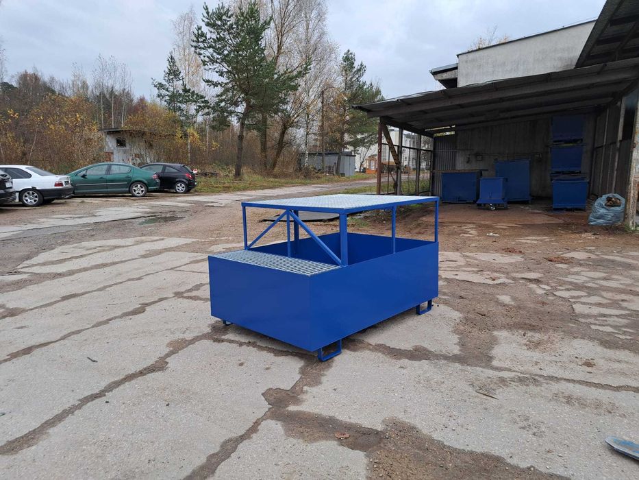 PMCS 1000 L wanna ociekowa ze stopniem na 1 x IBC