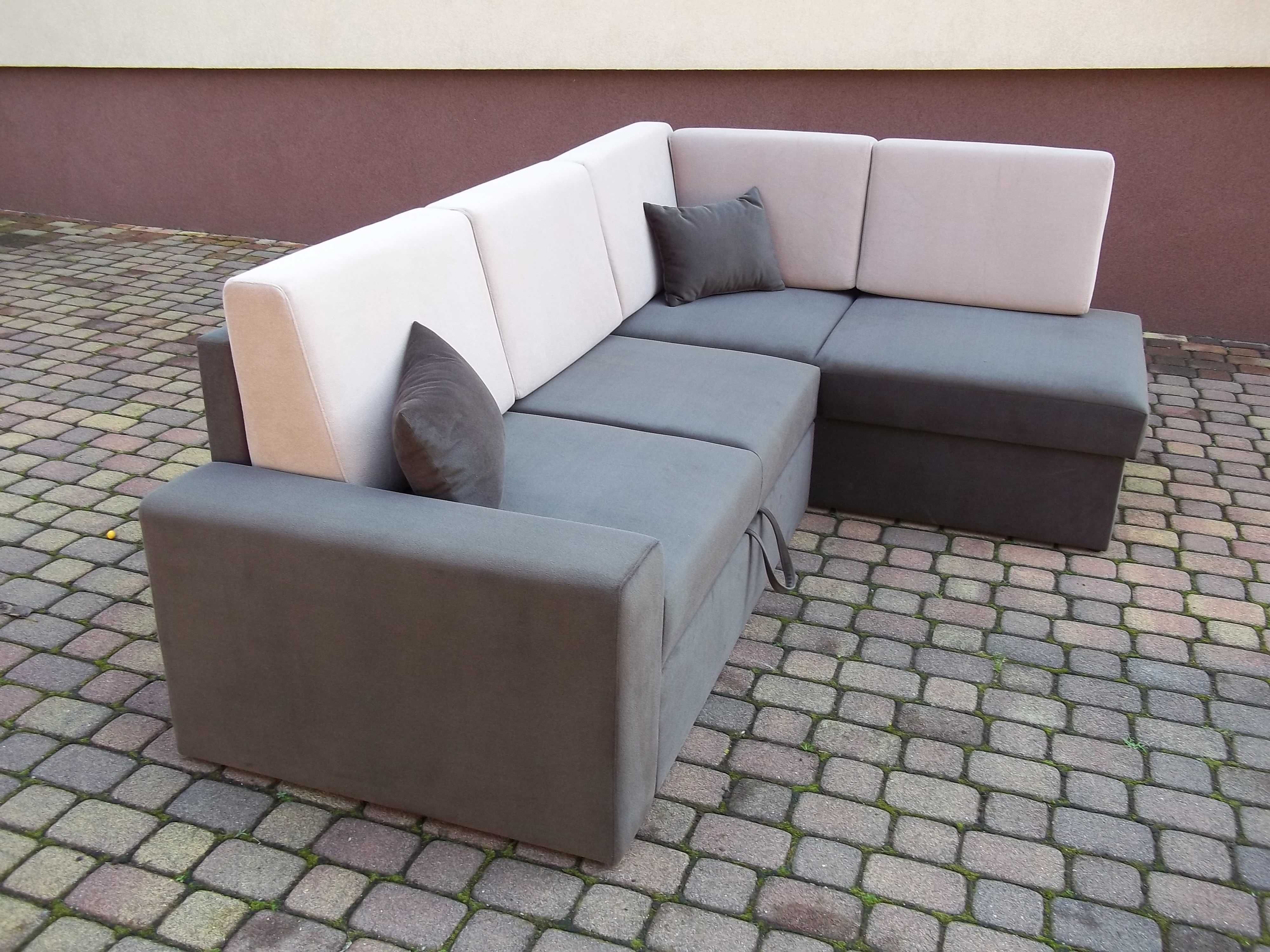Narożnik-sprężyny/pojemnik/150cm szeroka pow. spania/producent