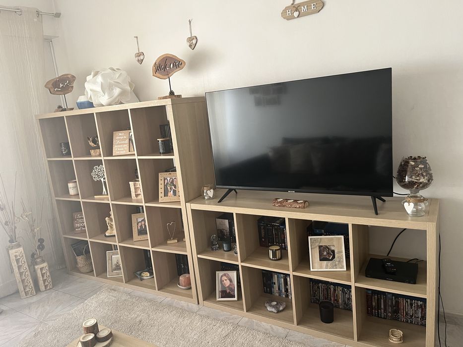 Estantes IKEA cubos branca carvalho sala quarto escritorio