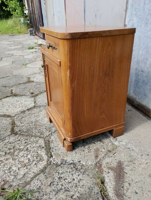 szafka vintage PRL do odnowienia Art Deco