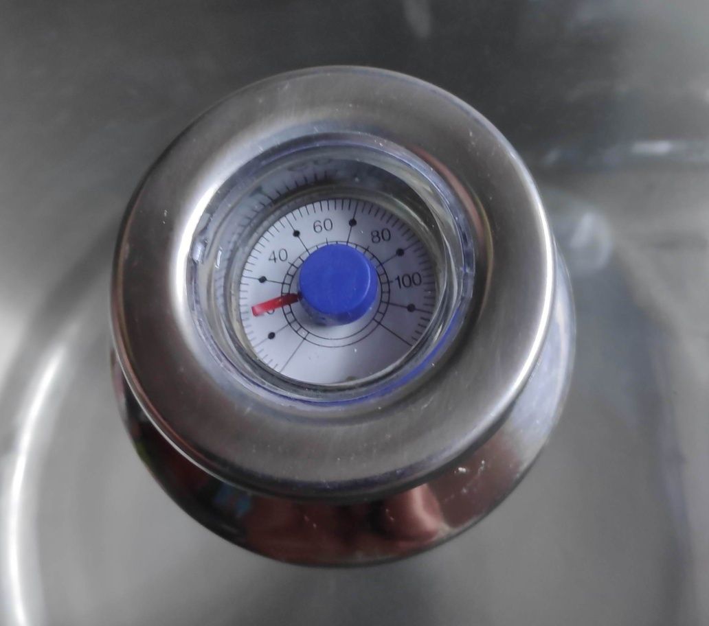 Garnek 9,5 L stalowy pokrywa szklana