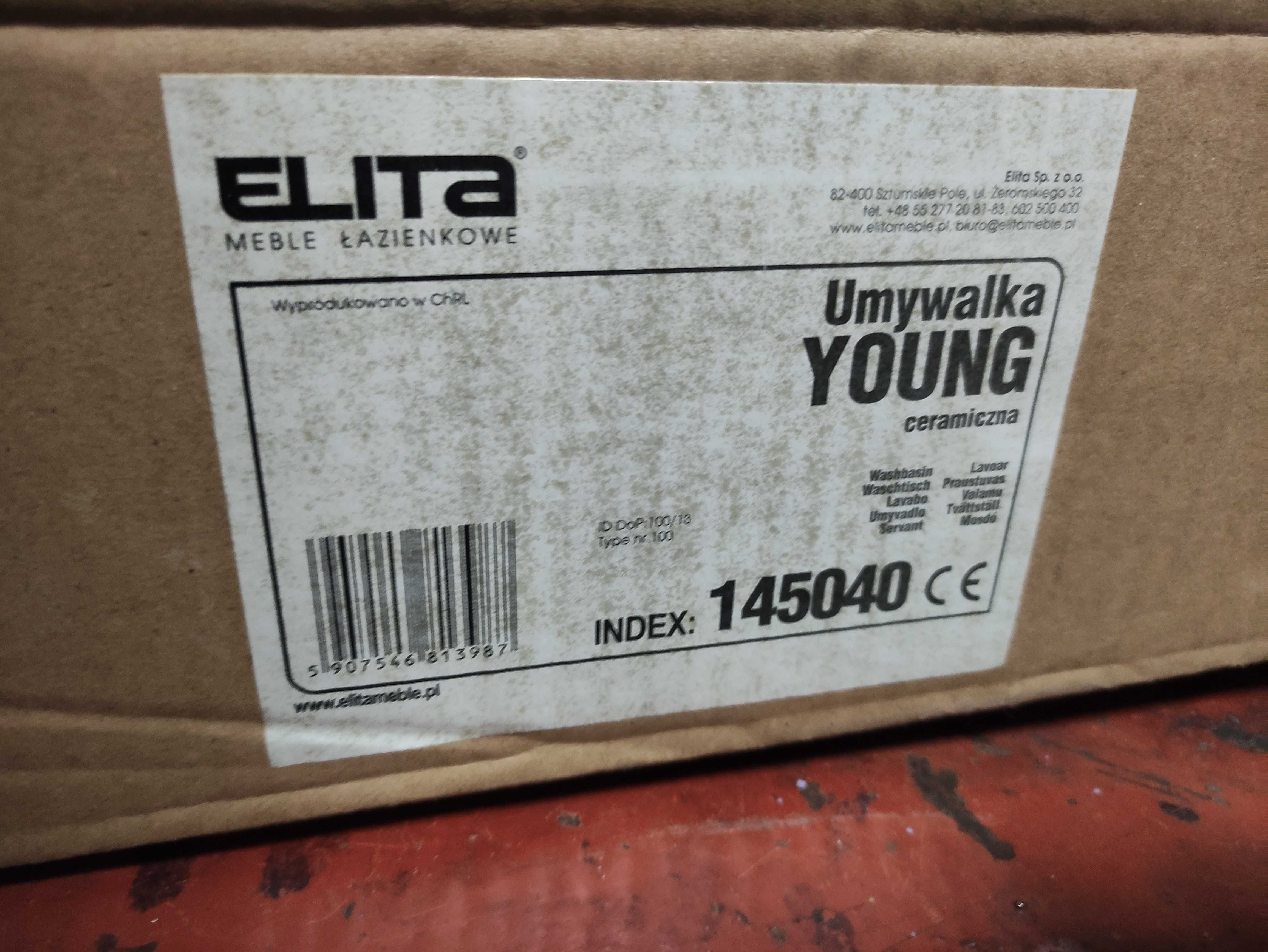 Elita Young umywalka 40 cm meblowa biała