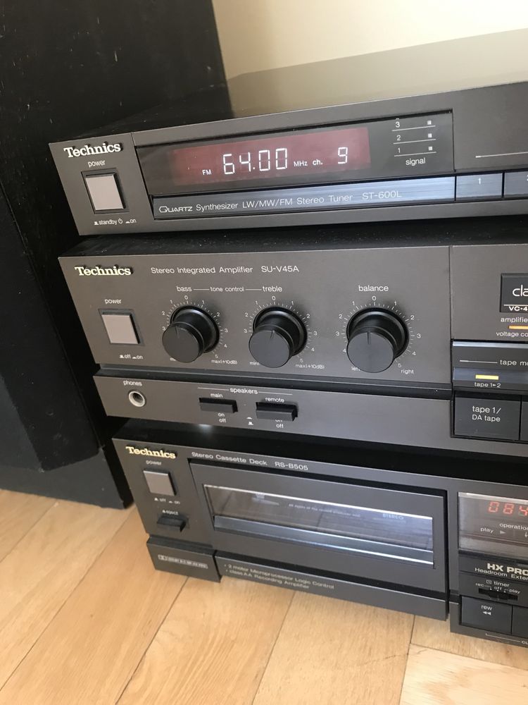 Technics wieża RS B505, SU V45A, ST 600L + głośniki kolumny Tonsil