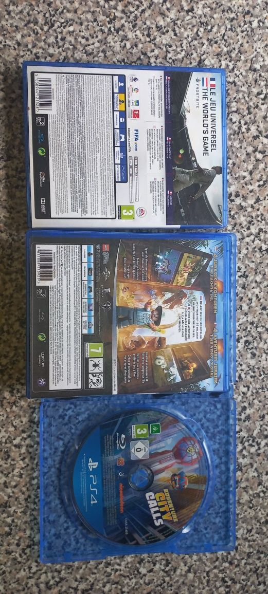 Paw patrol adventure city calls/Lego jurassic world/Fifa 18 Ps4