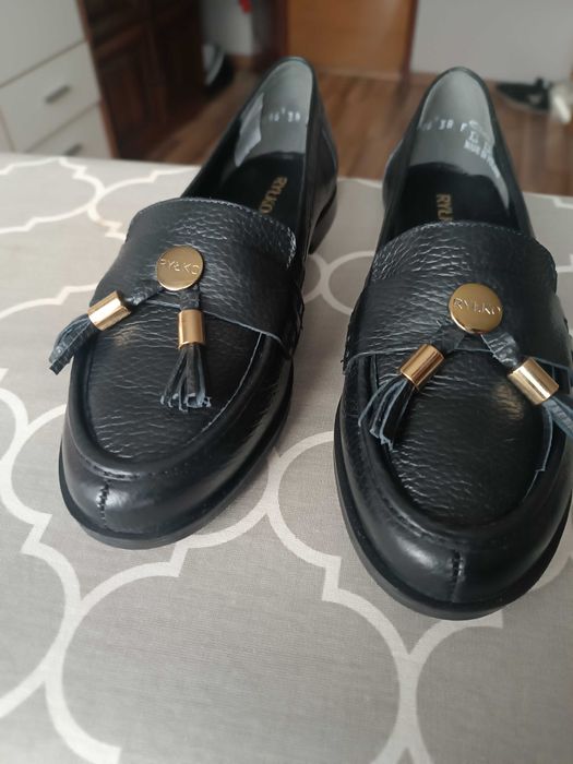 Mokasyny damskie czarne