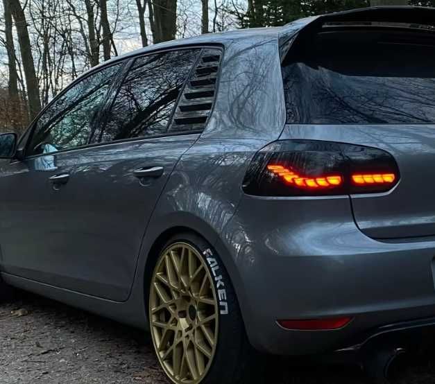 Nakładki Na Boczne Szyby Golf 6 Atrapy Czarny Połysk