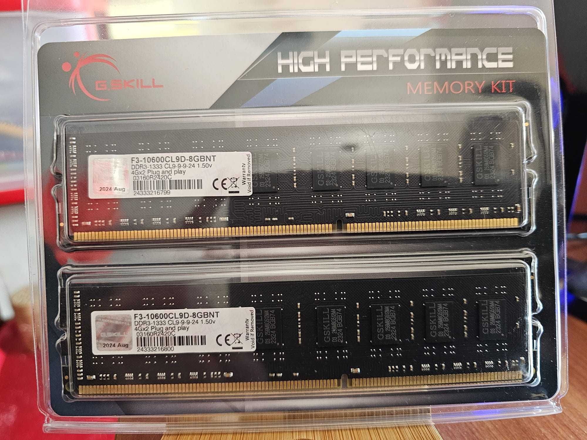 RAM G.Skill 2x DDR3-1333 4GB - Novas