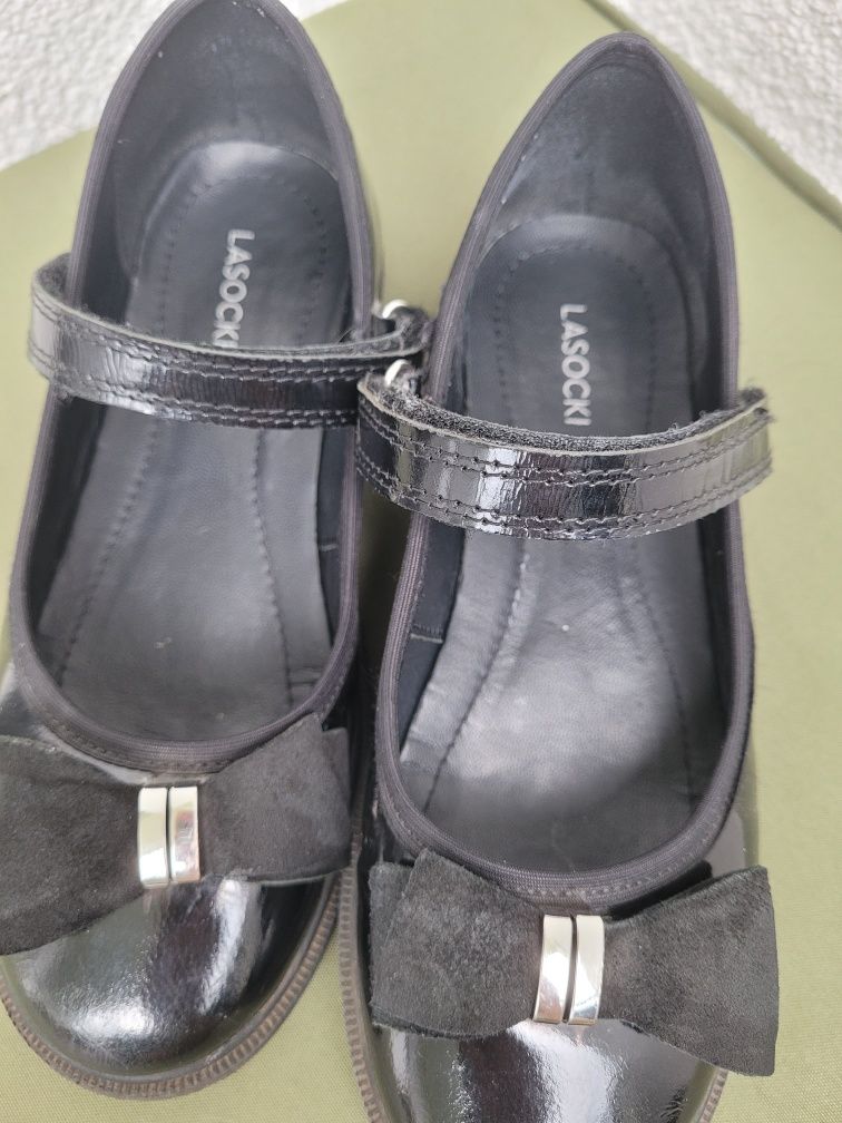 Baleriny lasocki r. 32 stan bdb czarne z Kokarda eleganckie