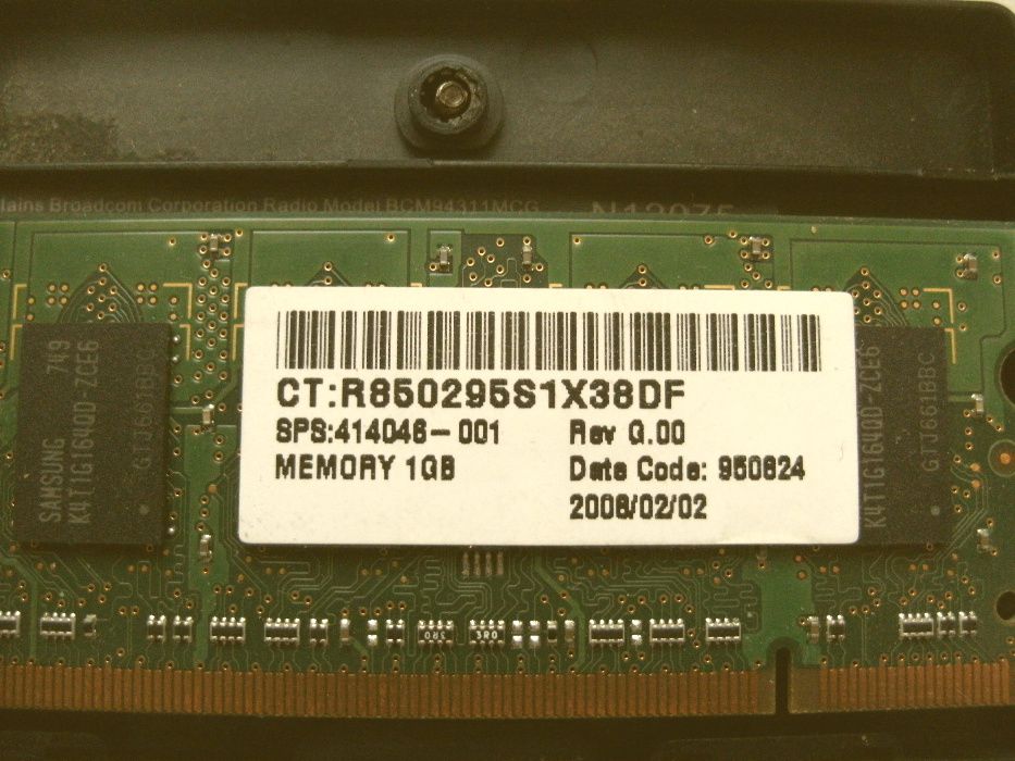 Pamięć HP 1GB 667MHZ PC 5300 DDR2 SODIMM laptop