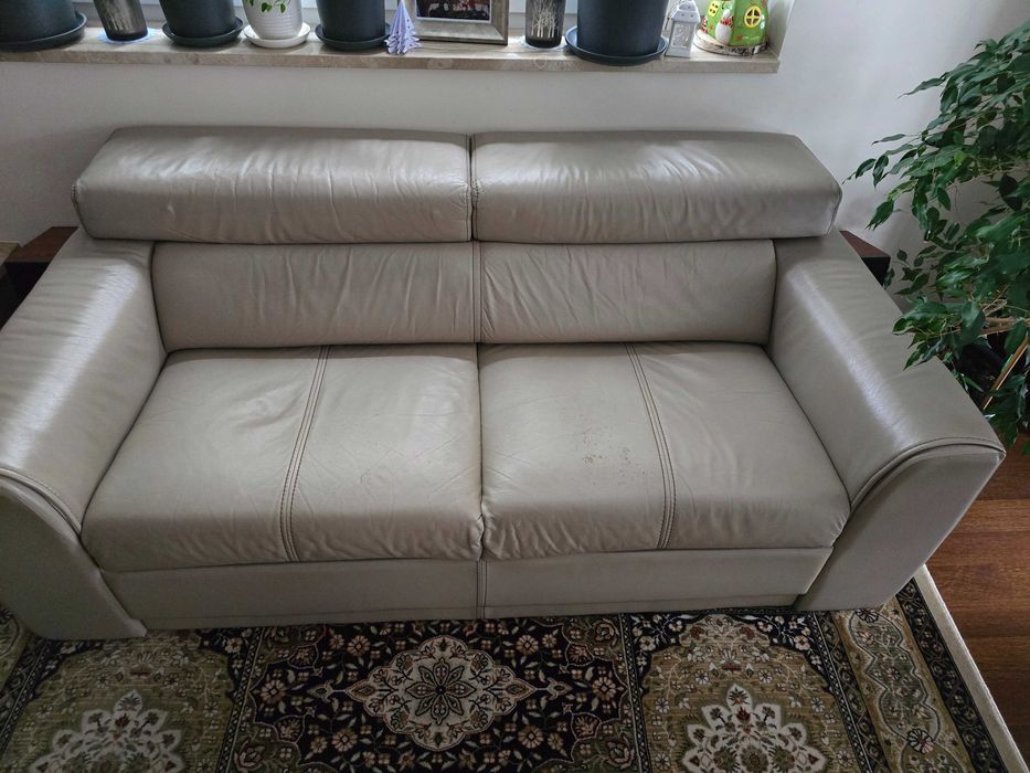 Kanapa skórzana 3-osobowa funkcyjna