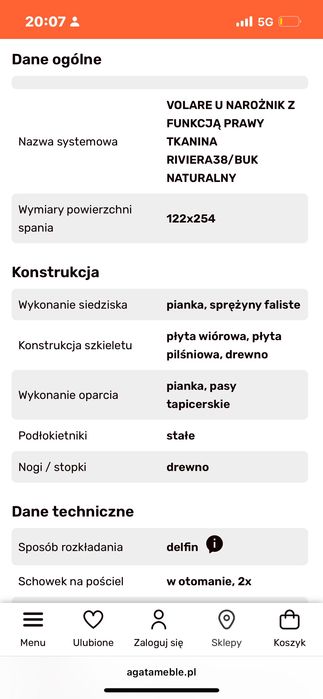 Zielona sofa rozkładana Agata meble