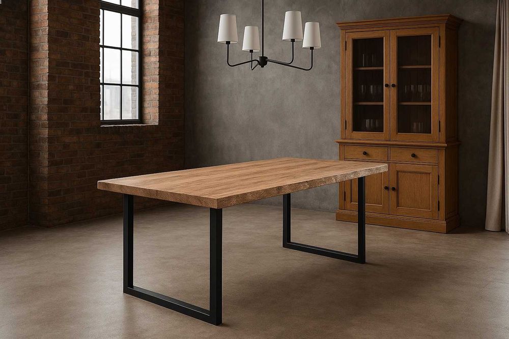 Stół Dębowy LOFT - blat postarzany 200cm x 100cm