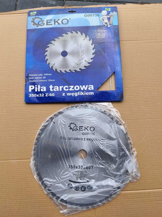 Piła tarczowa do DREWNA z węglikiem GEKO 350x32 Z-60 Nowa!