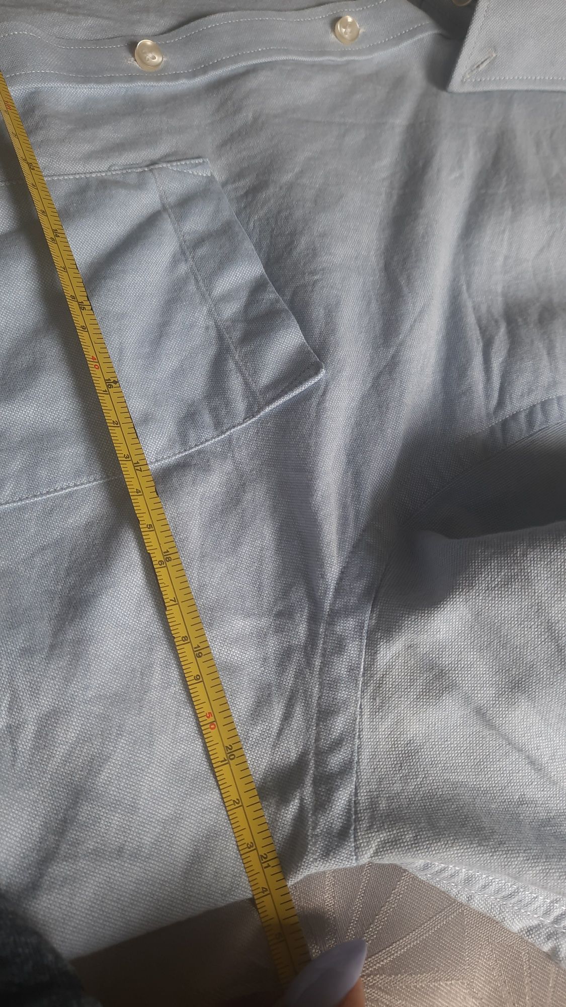 Koszula błękitna zara slim fit L