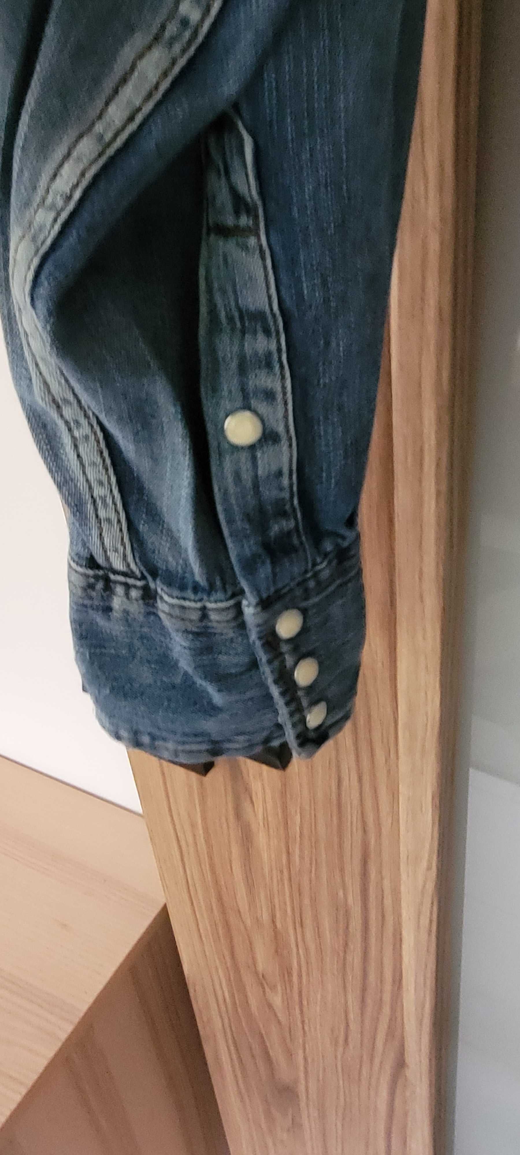 Niebieska jeansowa męska koszula Wrangler, rozL