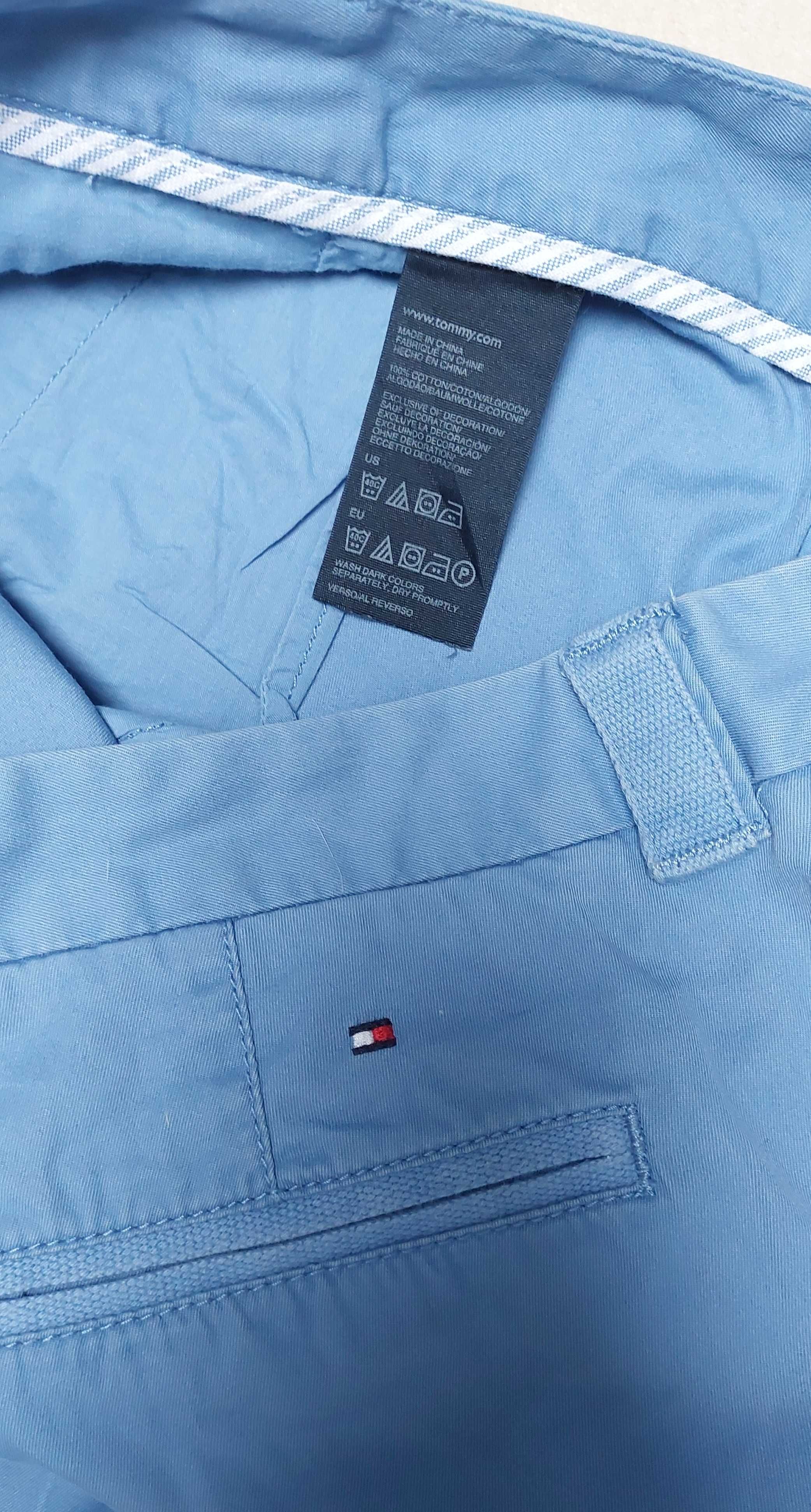 Bawełniane niebieskie spodnie TOMMY HILFIGER, R. M