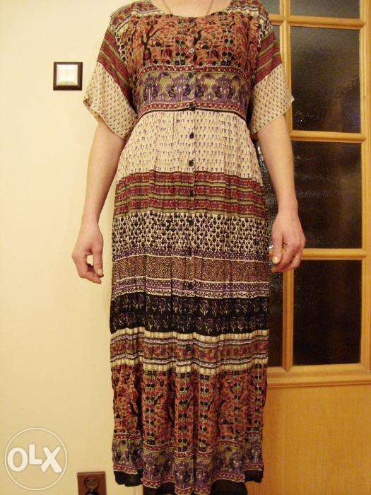 Kolorowa sukienka na upalne dni Lata roz.42/44 XL