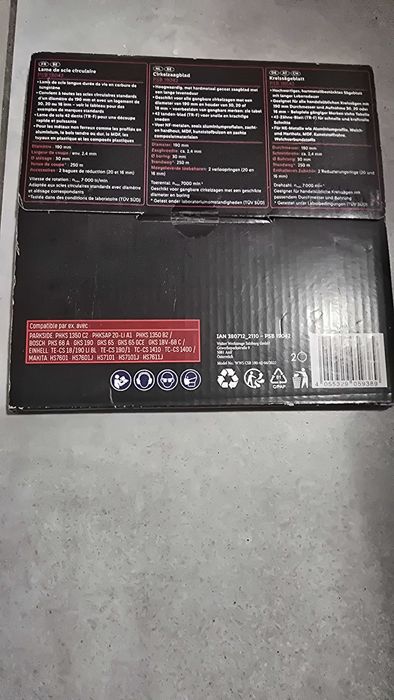 PARKSIDE PSB19042 Tarcza Widia do Drewna 190x30mm 42T Redukcja 20,16mm