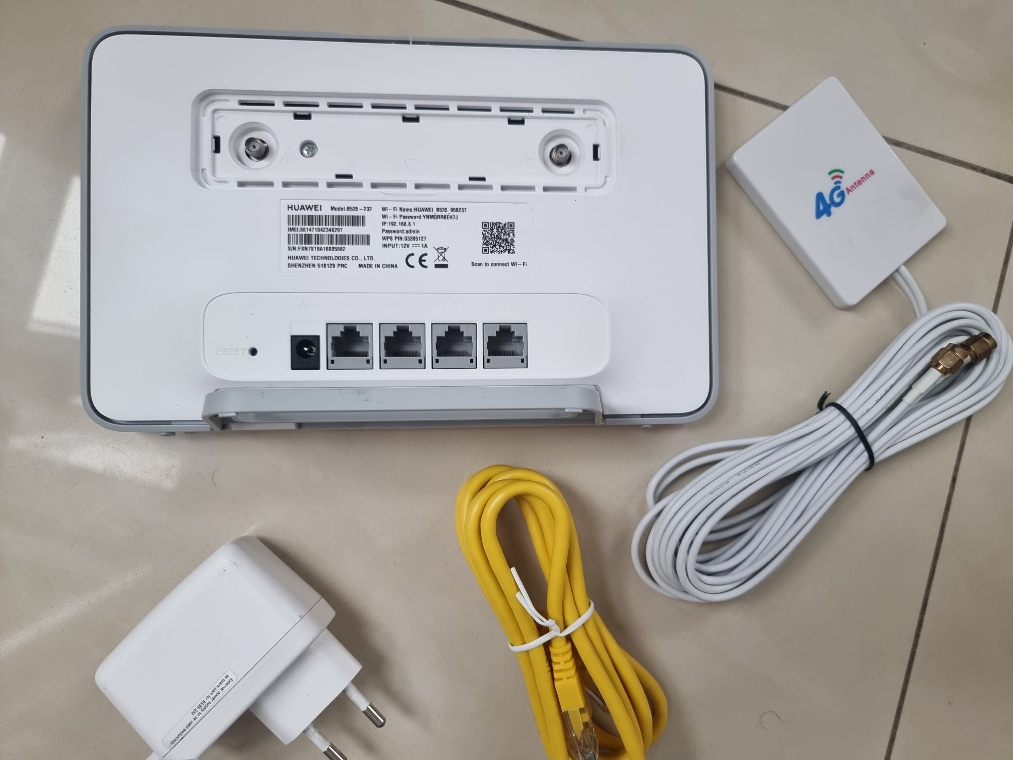 Router 4G LTE Huawei B535 z dodatkową anteną zewnętrzną 300 Mbps 5 Ghz
