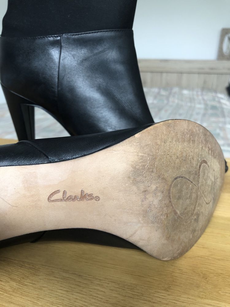 Botki Clarks 37,5 buty damskie czarne