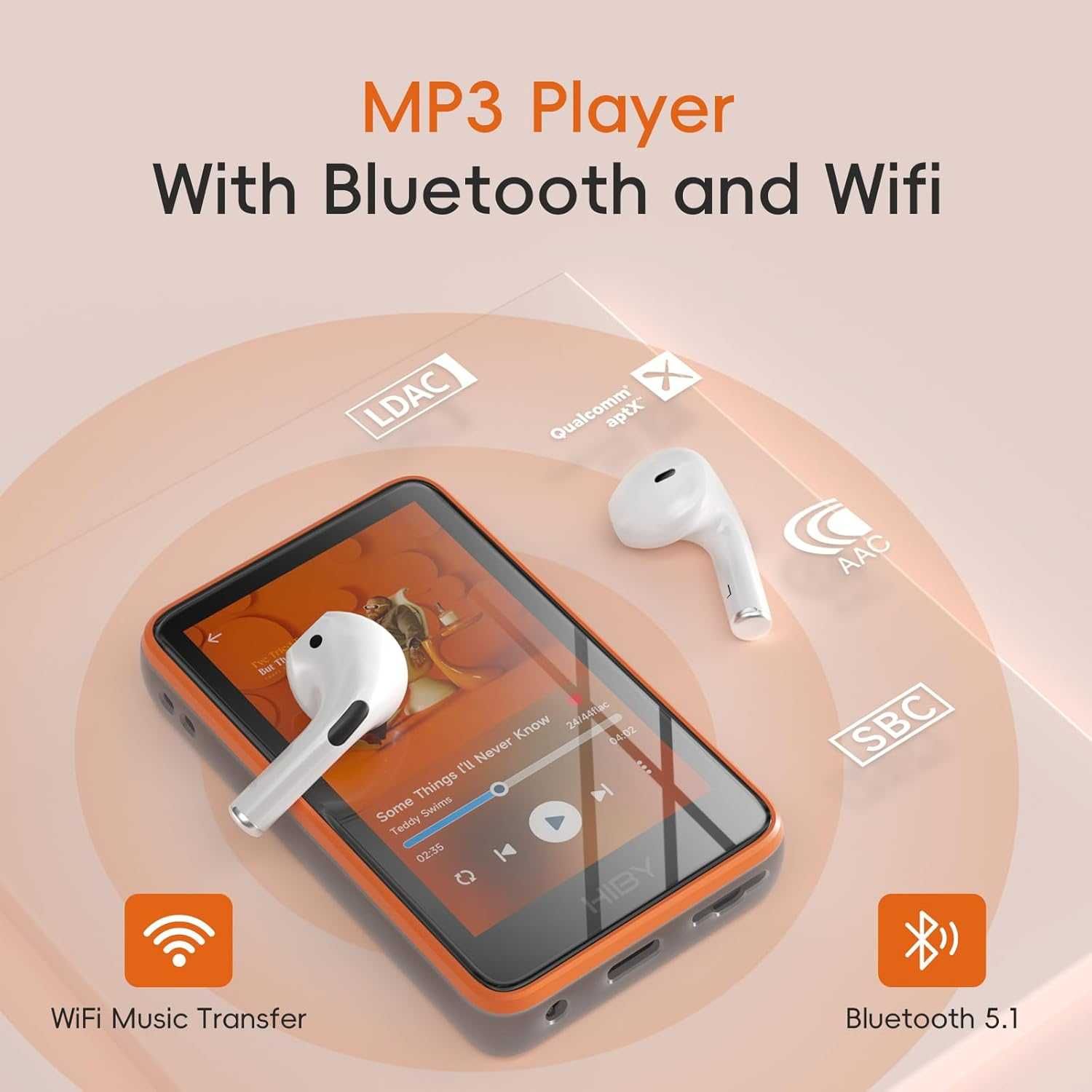 ⇒ Hiby R1 (Black) - аудио плеер на CS43131, LDAC, Wi-Fi, BT5.1