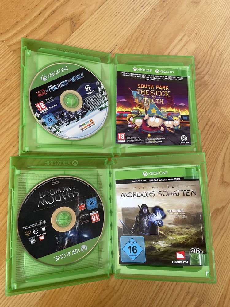 South Park Fractured But Whole + Shadow of Mordor + Stick of Truth (?)