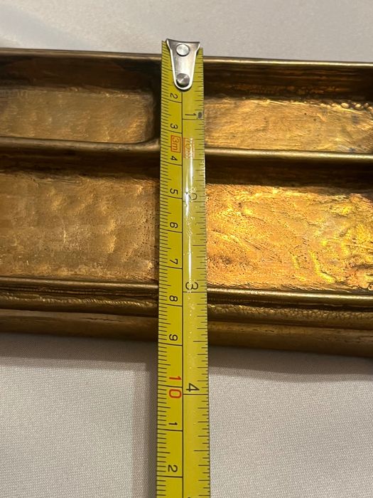 Vintage pen holder desk set made of brass.