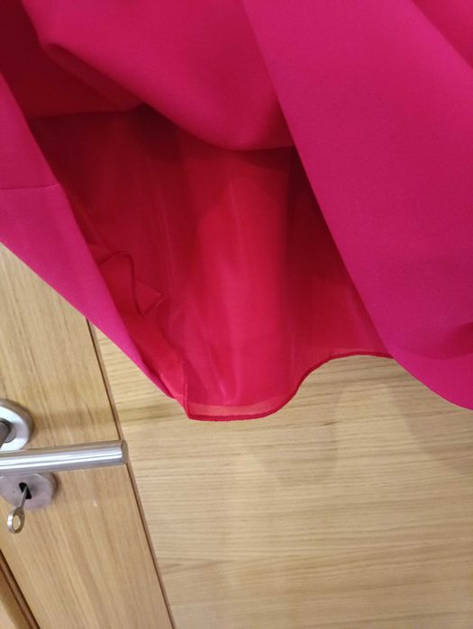 Vestido de cerimónia rosa L