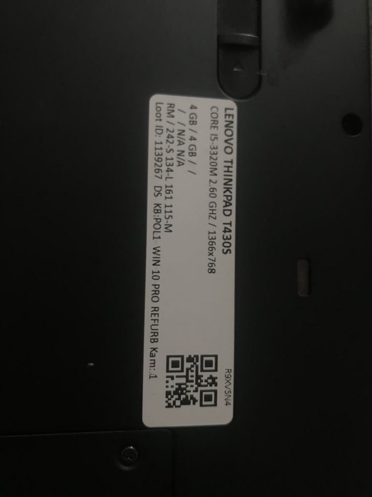 Laptop Lenovo po renowacji